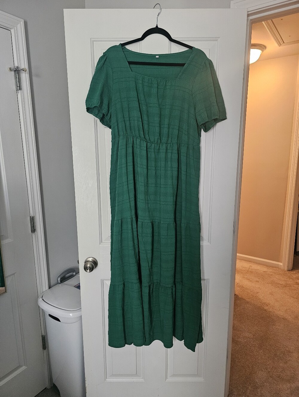 Green Women's Smocked Waist Maxi Dress Size 2XL